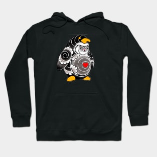 gato con traje de pingüino Hoodie